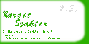 margit szakter business card